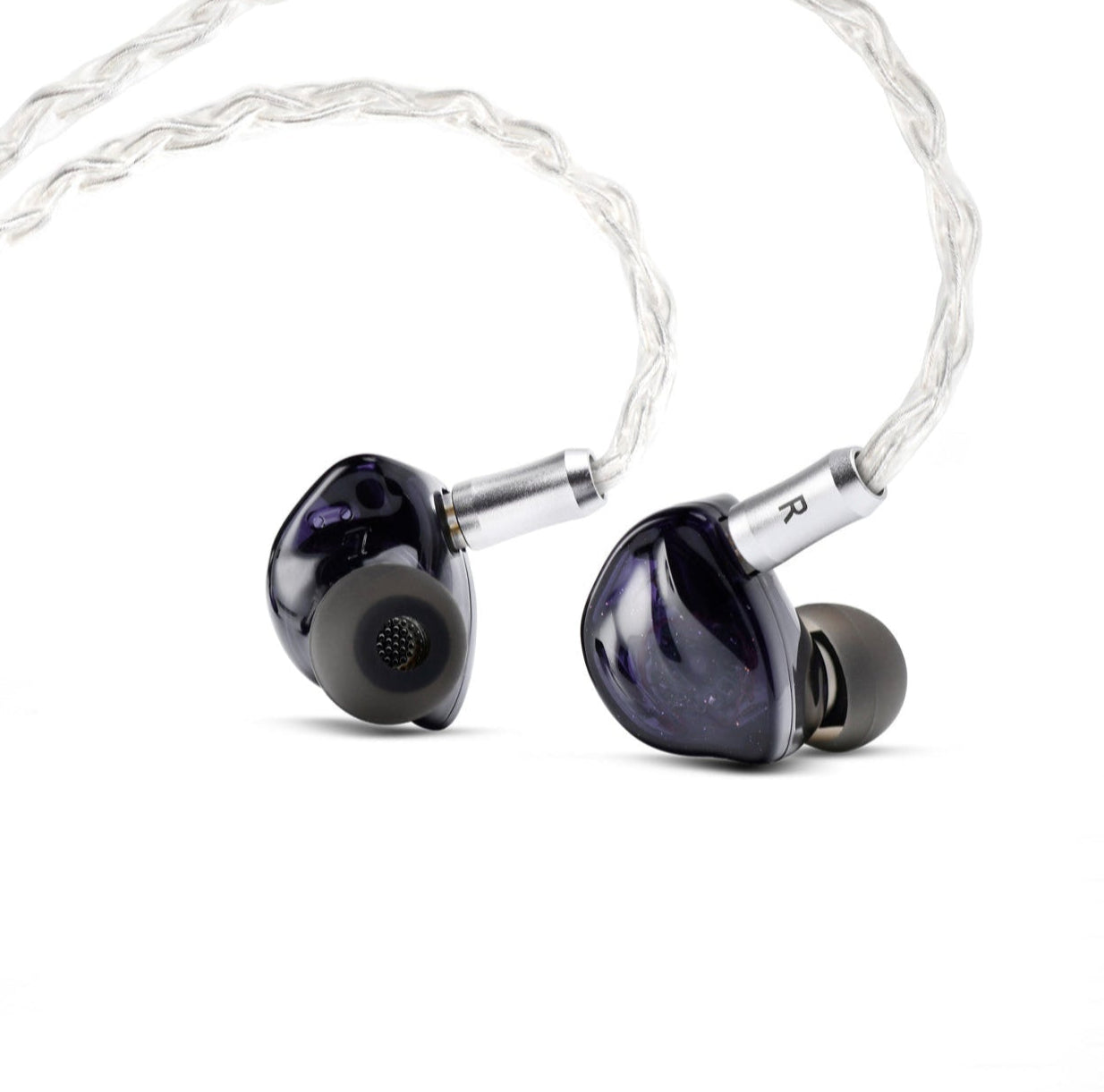 BQEYZ Summer Black & Blue HiFi IEM Earphone with Transparent Braided Cable