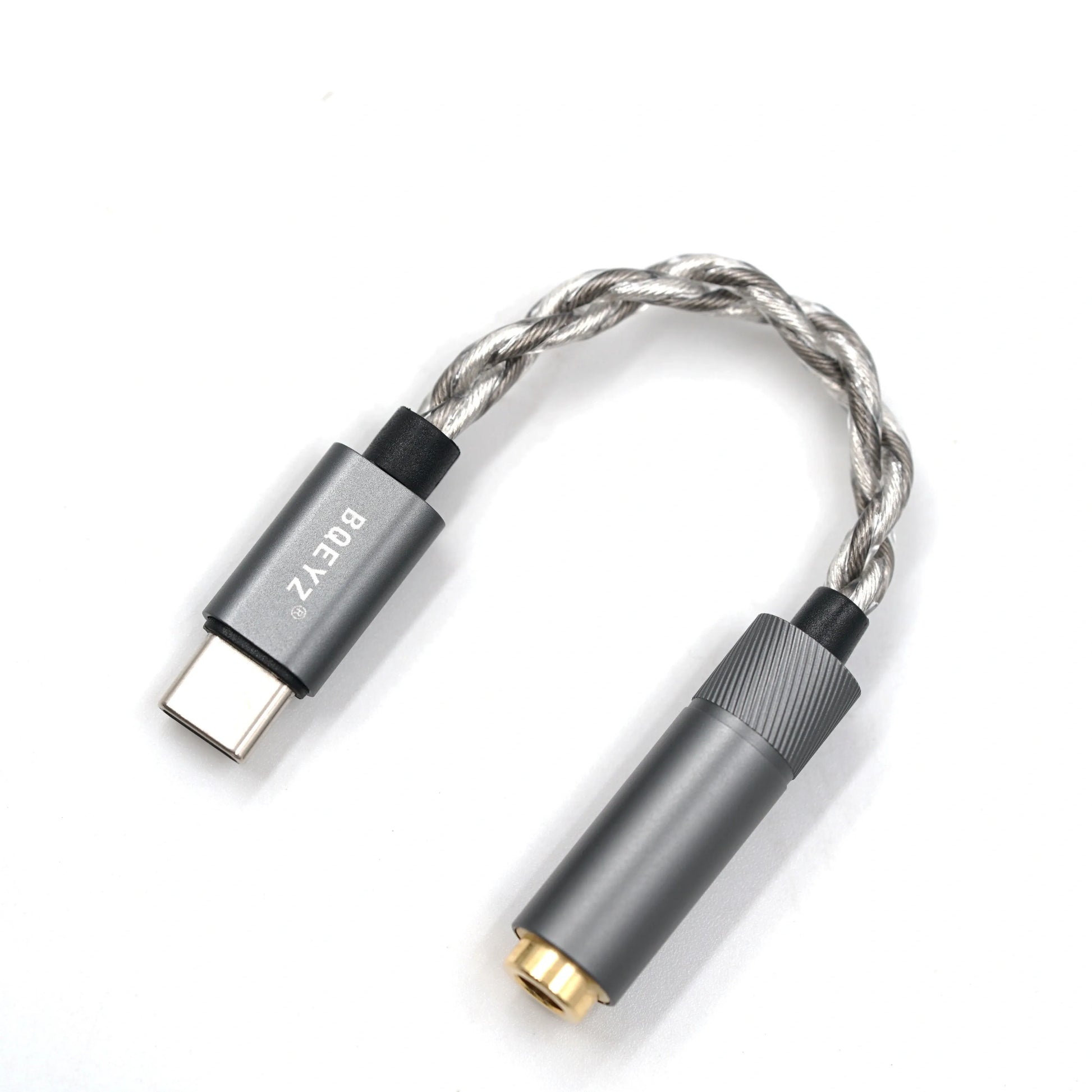 Braided 3.5mm audio splitter adapter (1-to-2), essential accessory for IEM HIFI setups.