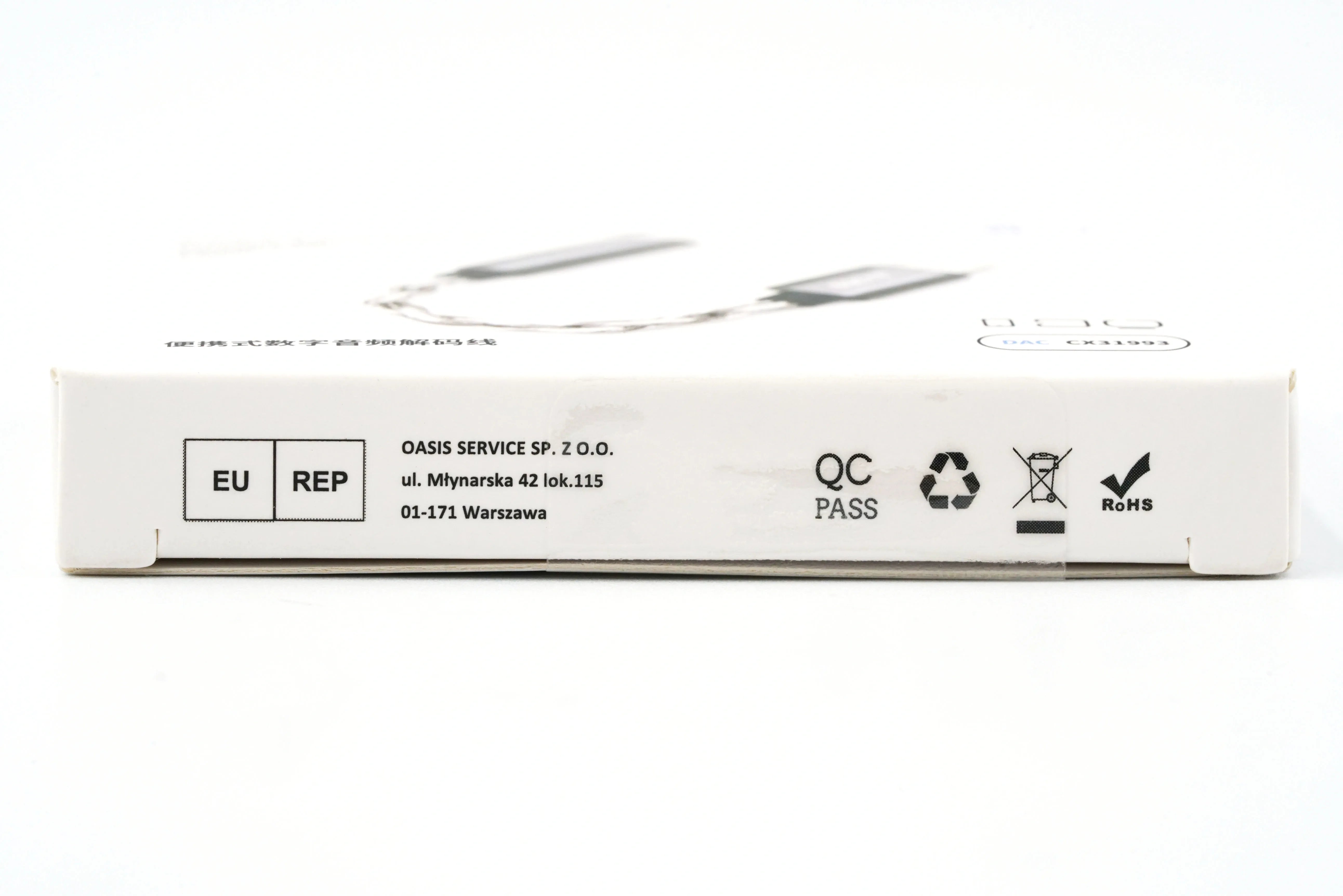 White HIFI Bluetooth receiver for wireless audio streaming, ideal for BQEYZ IEM connection.