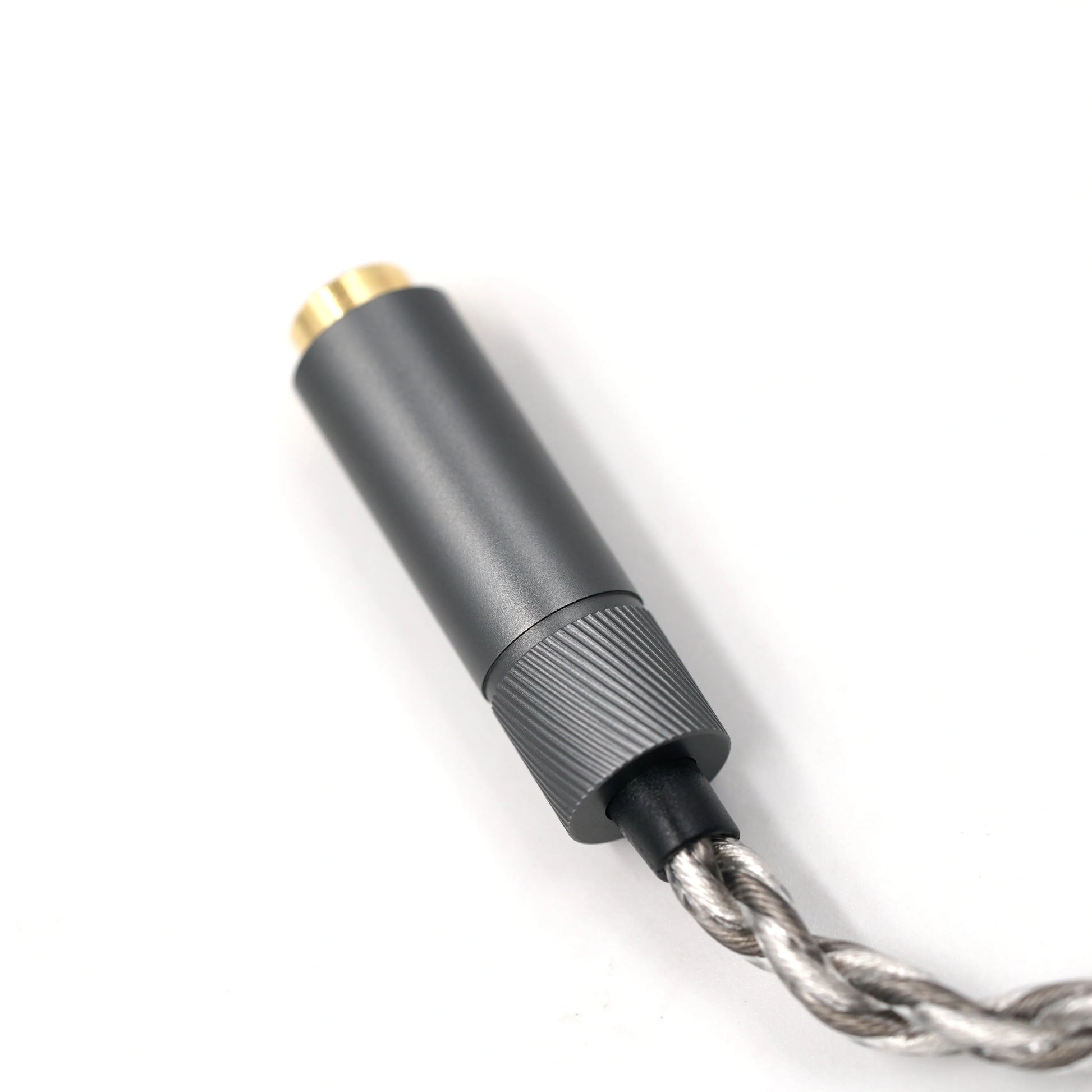 Black 4.4mm audio extension cable/adapter, designed for flexible connection of BQEYZ IEM devices.