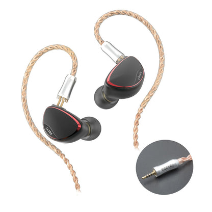 Black BQEYZ HiFi IEM Earphone Worn Style