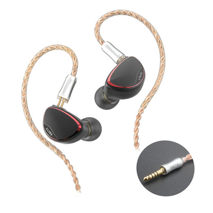 Black BQEYZ HiFi lEM Earphone Worn style 4.4mm