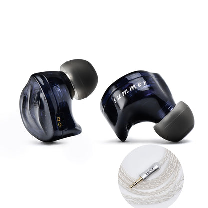 Blue BQEYZ Summer HiFi IEM Earphone Angle View 3.5mm