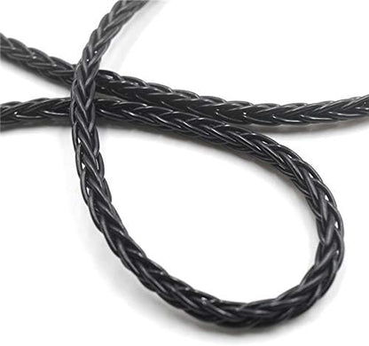 BQEYZ Black Braided HiFi IEM Earphone Cable - 2.5mm Plug with MMCX Connectors