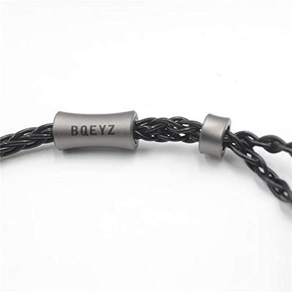 BQEYZ Black Braided HiFi IEM Earphone Cable - 4.4mm Plug for High-Res Audio