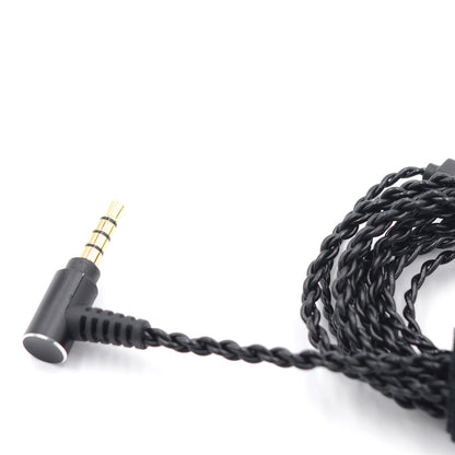 BQEYZ Black HiFi IEM Earphone Cable - Angled 3.5mm Plug Detail