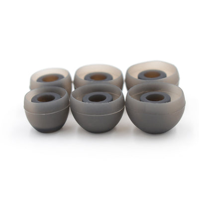 BQEYZ Black-Brown Silicone Ear Tips for HiFi IEM Earphones - Assorted Sizes for Universal Compatibility