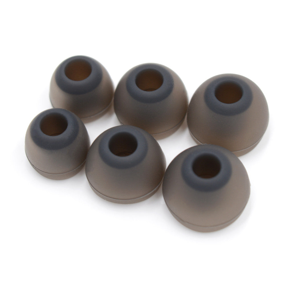 BQEYZ Black-Brown Silicone Ear Tips for HiFi IEM Earphones - Extra Large Sizes for Secure Fit