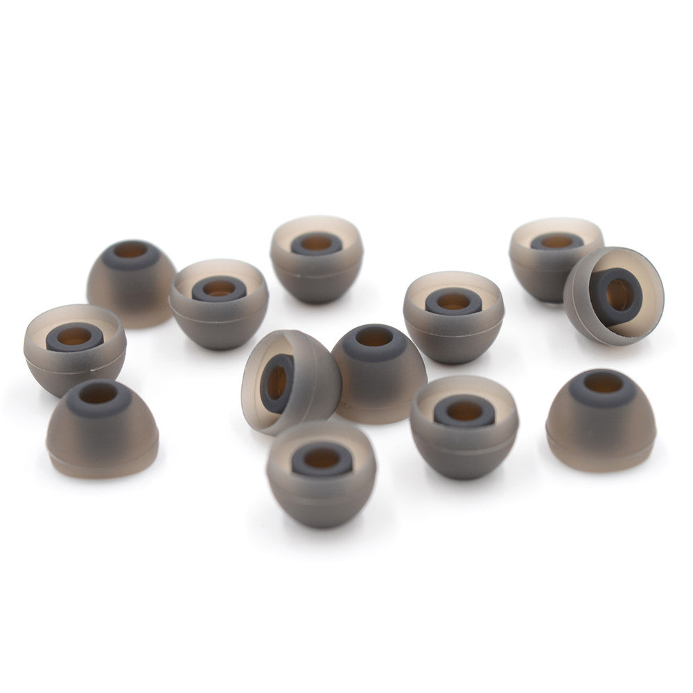 BQEYZ Black-Brown Silicone Ear Tips for HiFi IEM Earphones - Medium Sizes for Custom Comfort