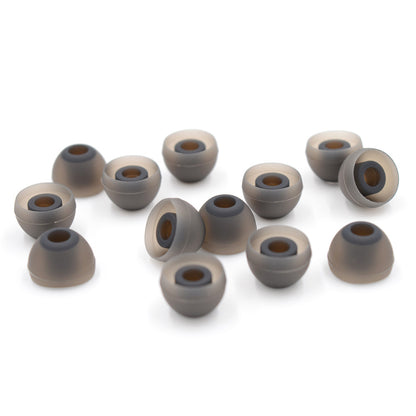 BQEYZ Black-Brown Silicone Ear Tips for HiFi IEM Earphones - Medium Sizes for Custom Comfort