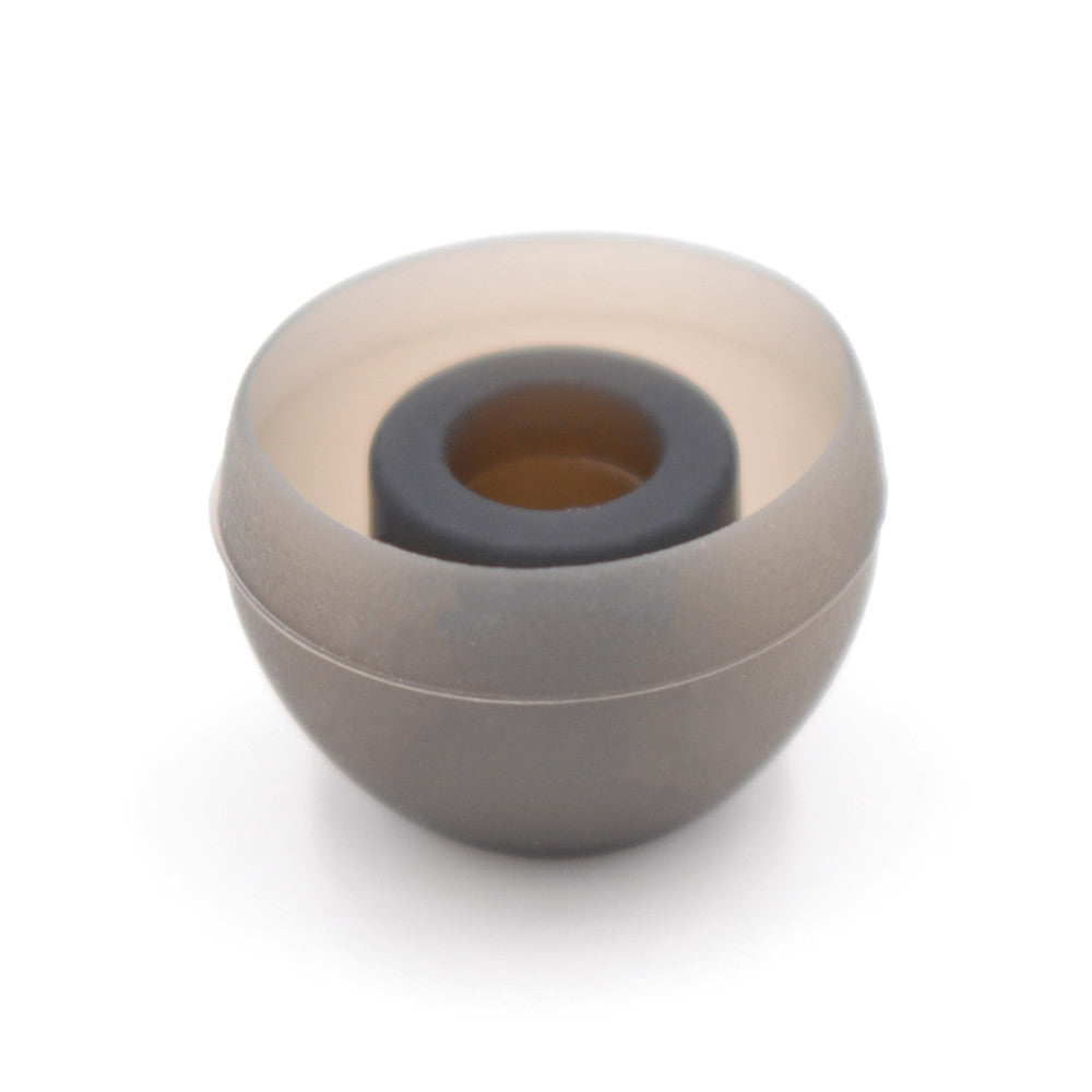 BQEYZ Black-Brown Silicone Ear Tips for HiFi IEM Earphones - Single Flange Design for Comfort