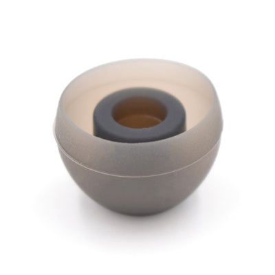 BQEYZ Black-Brown Silicone Ear Tips for HiFi IEM Earphones - Single Flange Design for Comfort