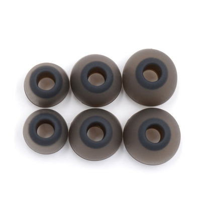 BQEYZ Black-Brown Silicone Ear Tips for HiFi IEM Earphones - Ultra-Soft Material for Comfort