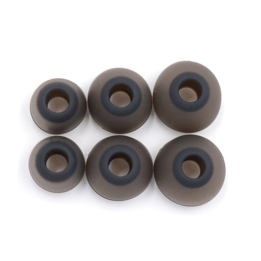 BQEYZ Black-Brown Silicone Ear Tips for HiFi IEM Earphones - Ultra-Soft Material for Comfort