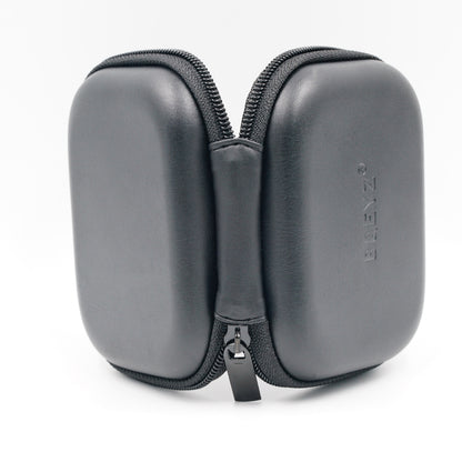 BQEYZ Black HiFi IEM Earphone Carry Case - Double-Zipper Design for Secure Storage