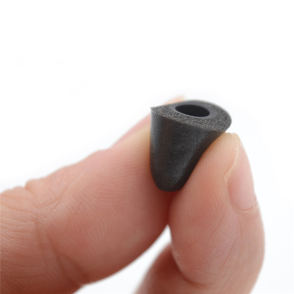 BQEYZ Black Silicone Ear Tip Held in Hand - Demonstrating Size & Texture