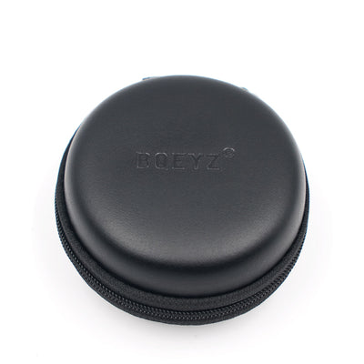 BQEYZ Black HiFi IEM Earphone Carry Case - Front View with Zipper