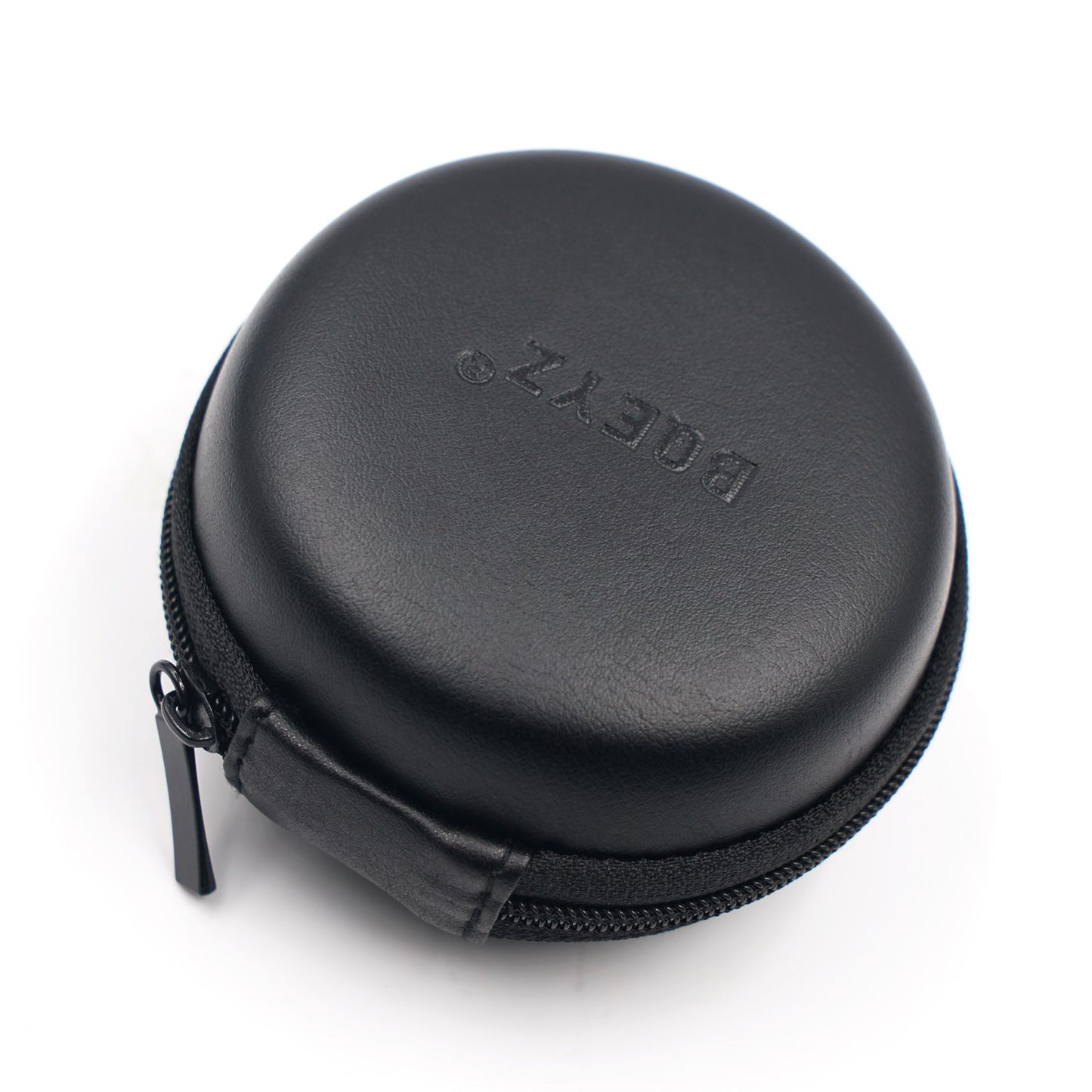BQEYZ Black HiFi IEM Earphone Carry Case - Front View with Zipper