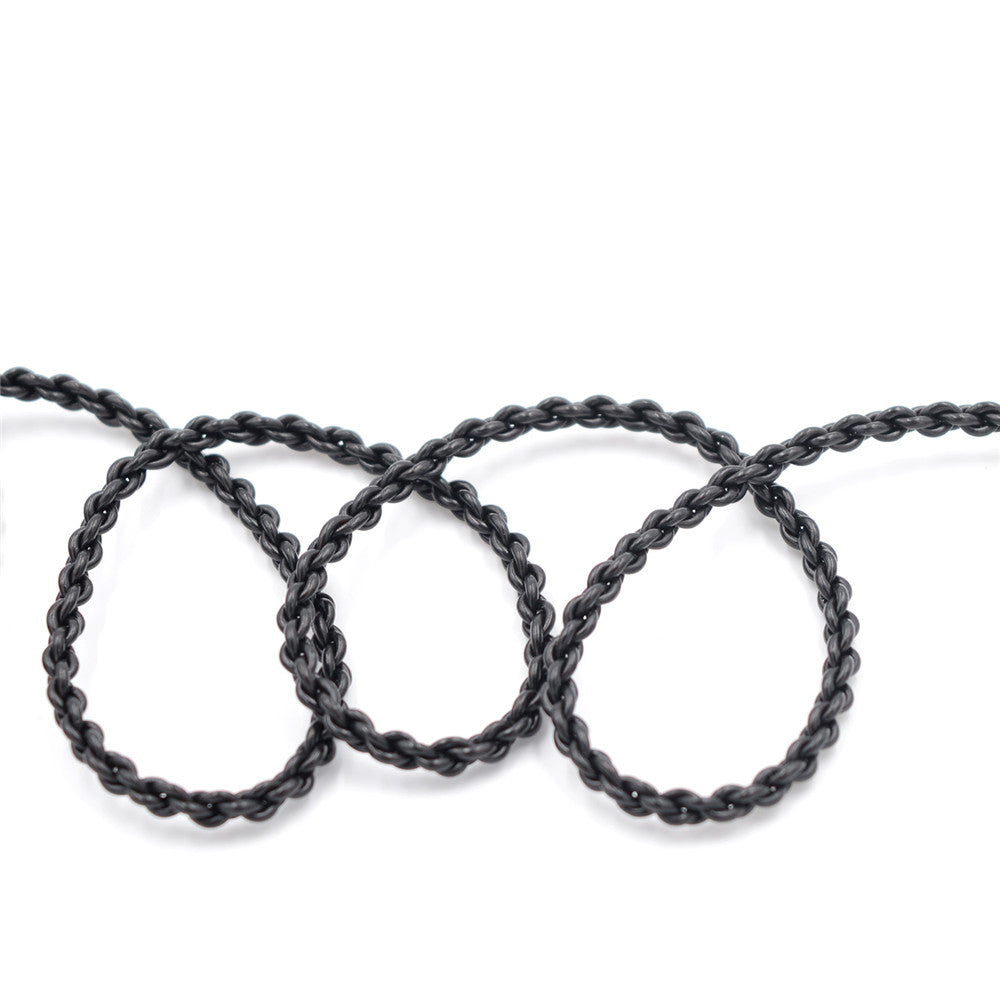 BQEYZ Black Braided HiFi IEM Earphone Cable - Looped Design for Flexibility