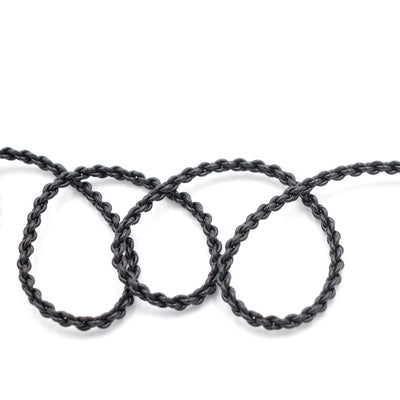 BQEYZ Black Braided HiFi IEM Earphone Cable - Looped Design for Flexibility