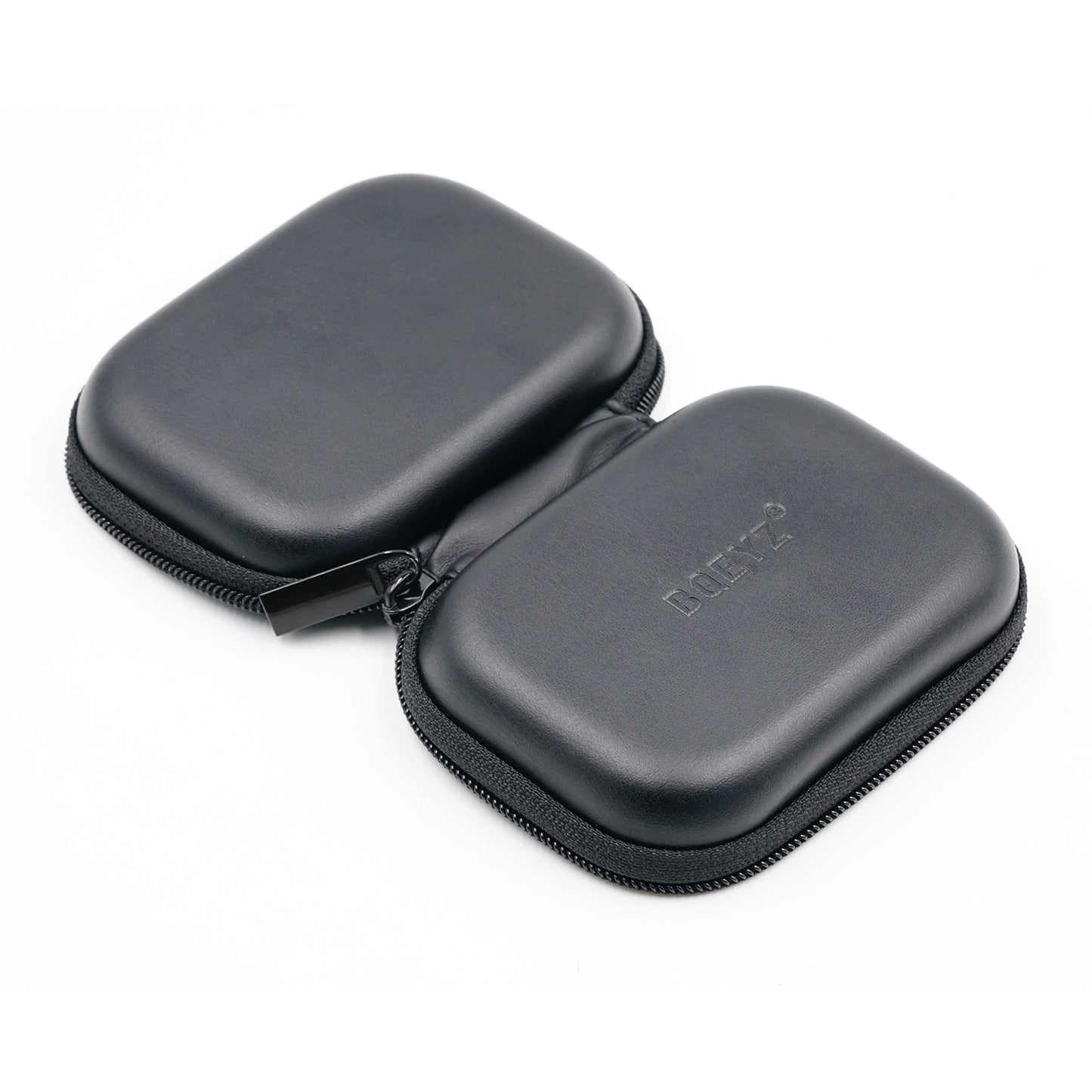 BQEYZ Black HiFi IEM Earphone Carry Case - Opened Flat View