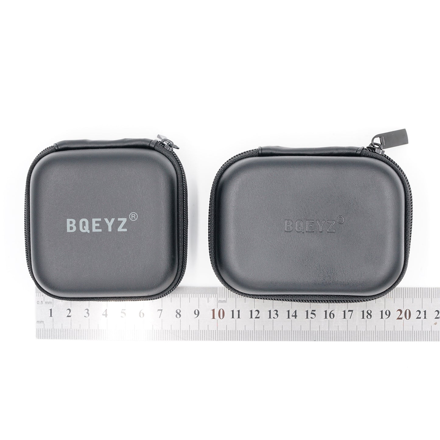 BQEYZ Black HiFi IEM Earphone Carry Cases - Size Comparison for Different Needs