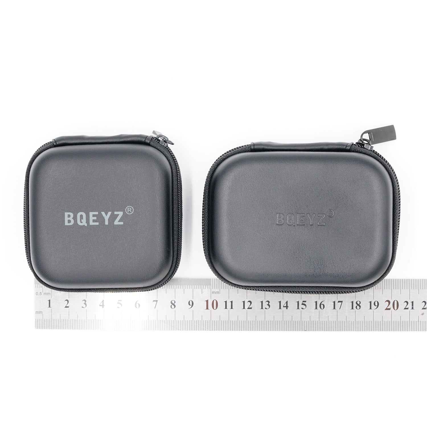 BQEYZ Black HiFi IEM Earphone Carry Cases - Size Comparison for Different Needs