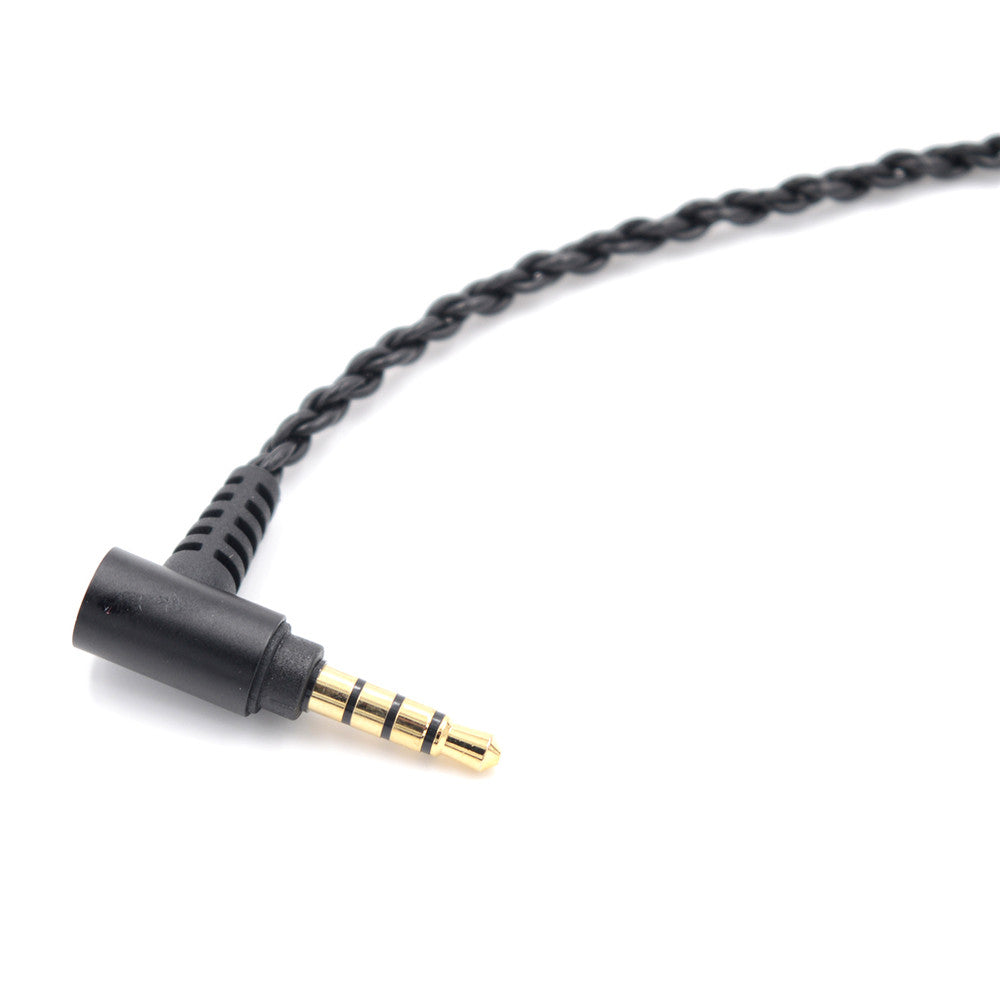 BQEYZ Black HiFi IEM Earphone Cable - Straight 3.5mm Plug for Universal Use