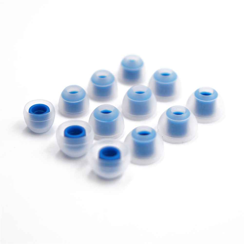 BQEYZ Blue-Clear Silicone Ear Tip Held in Hand - Demonstrating Size & Comfort for HiFi IEMs