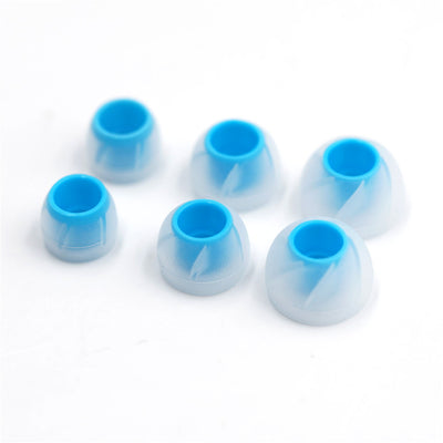 BQEYZ Blue-Clear Silicone Ear Tips for HiFi IEM Earphones - Assorted Sizes for All Users