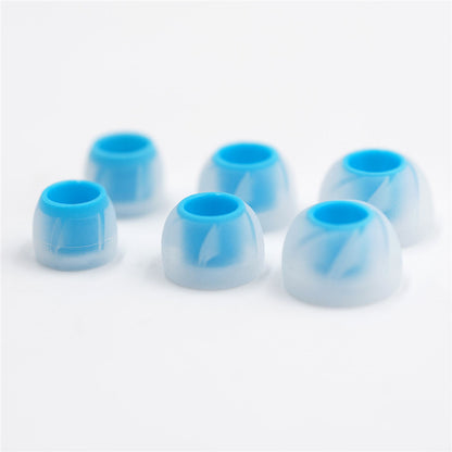 BQEYZ Blue-Clear Silicone Ear Tips for HiFi IEM Earphones - Large Sizes for Deep Bass Response