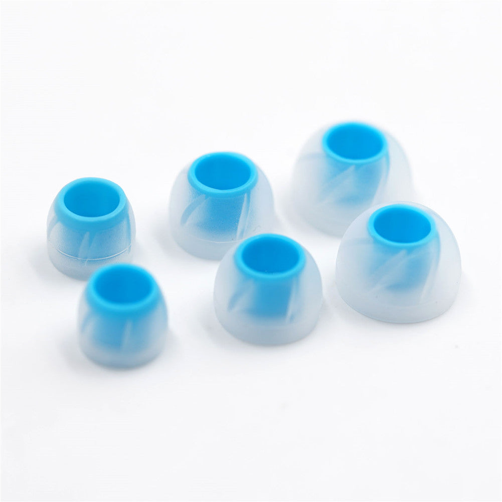 BQEYZ Blue-Clear Silicone Ear Tips for HiFi IEM Earphones - Medium Sizes for Balanced Sound