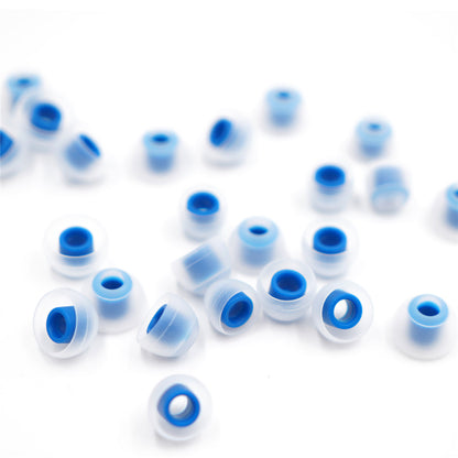 BQEYZ Blue-Clear Silicone Ear Tips for HiFi IEM Earphones - Multiple Sizes for Custom Fit