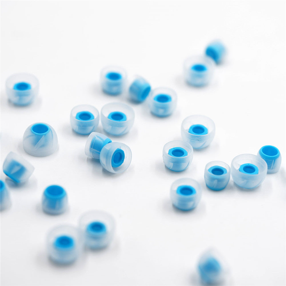 BQEYZ Blue-Clear Silicone Ear Tips for HiFi IEM Earphones - Multiple Sizes for Custom Comfort