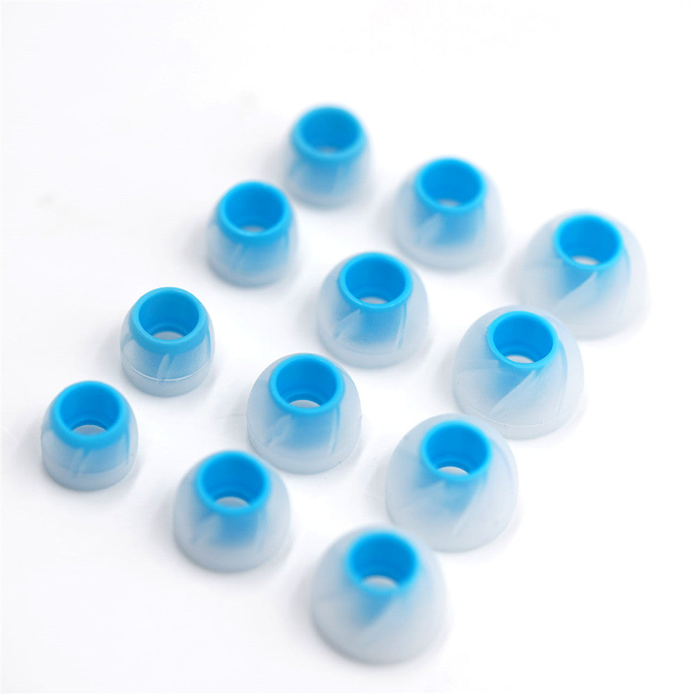 BQEYZ Blue-Clear Silicone Ear Tips for HiFi IEM Earphones - Medium Quantity for Replacement Needs