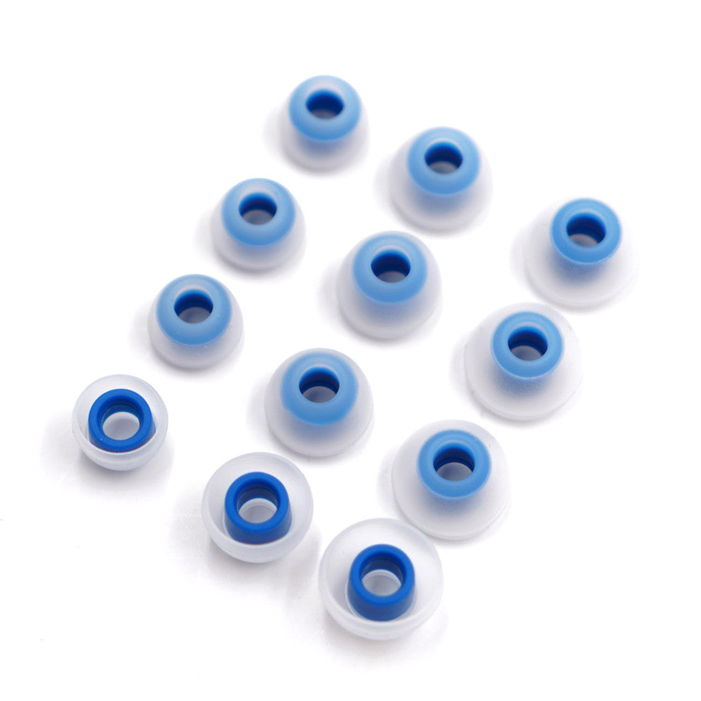BQEYZ Blue-Clear Silicone Ear Tips for HiFi IEM Earphones - Small Set for Spare Use