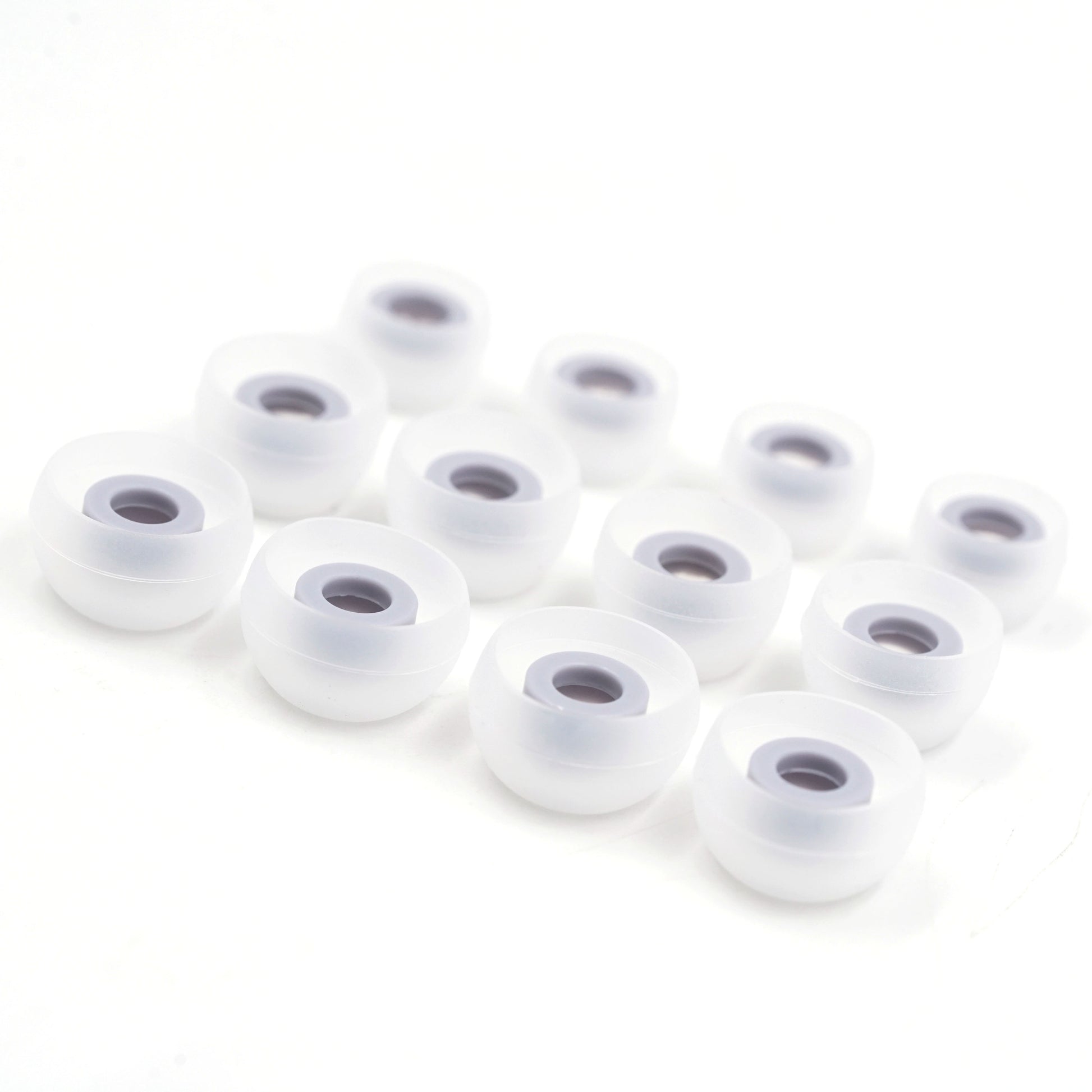 BQEYZ Clear Silicone Ear Tips for HiFi IEM Earphones - Large Quantity for Spare or Replacement