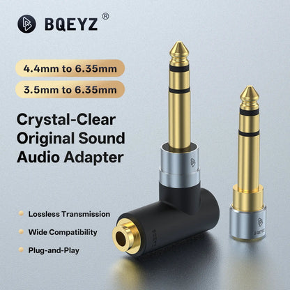 BQEYZ Crystal-Clear Audio Adapter - 4.4mm to 6.35mm for HiFi IEM Earphones