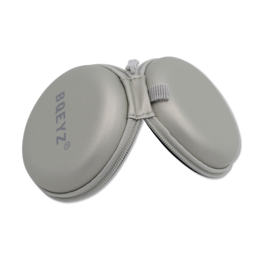BQEYZ Gray HiFi IEM Earphone Carry Case - Interior Mesh Pocket Detail