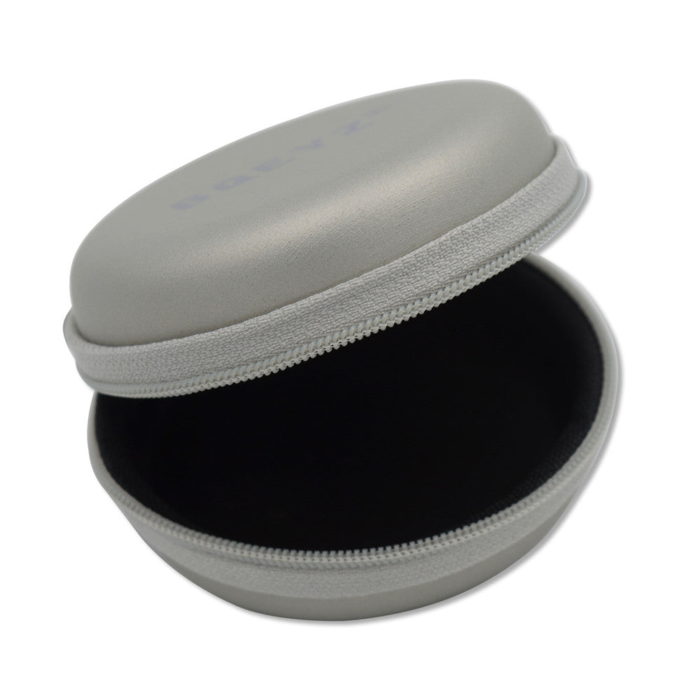 BQEYZ Gray HiFi IEM Earphone Carry Case - Zipper & Strap Detail