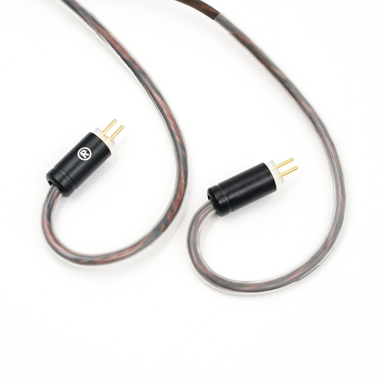 BQEYZ Gray Braided HiFi IEM Earphone Cable - Detachable Connectors for Custom Fit
