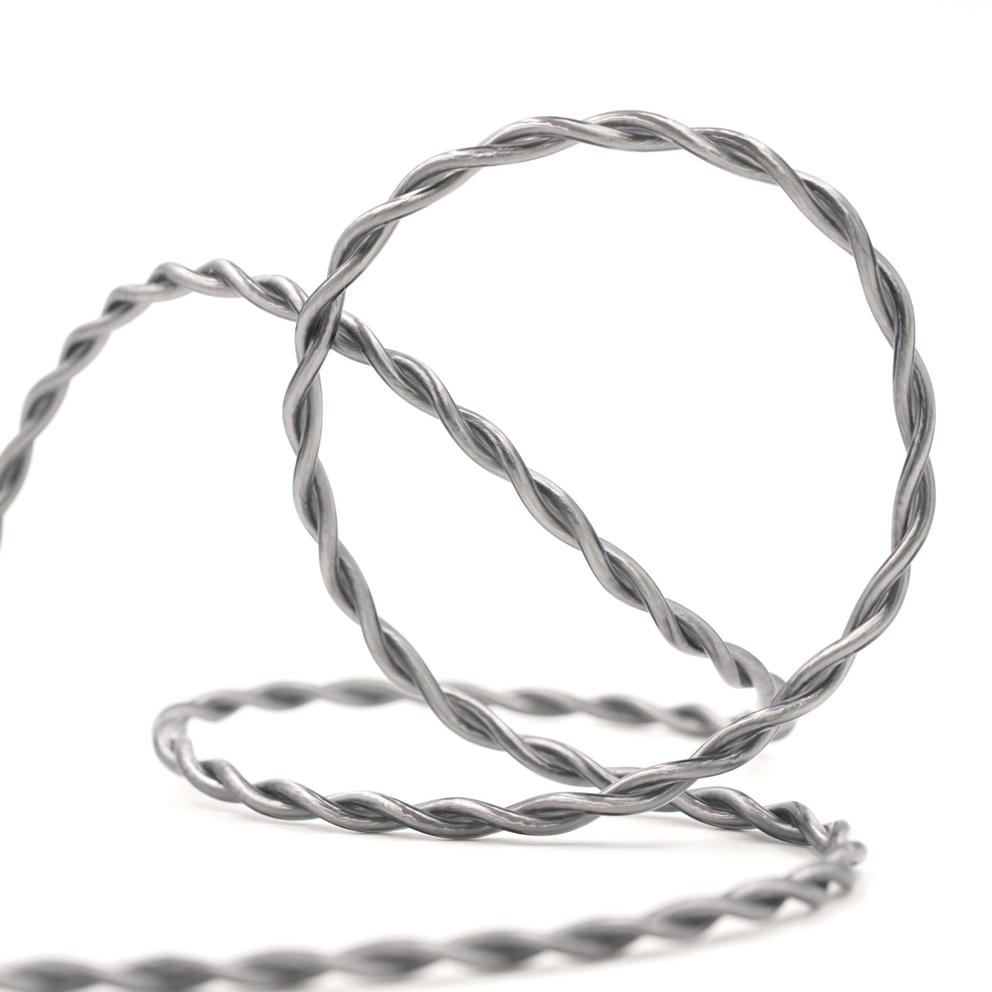 BQEYZ Gray Braided HiFi IEM Earphone Cable - Full-Length View for Durability