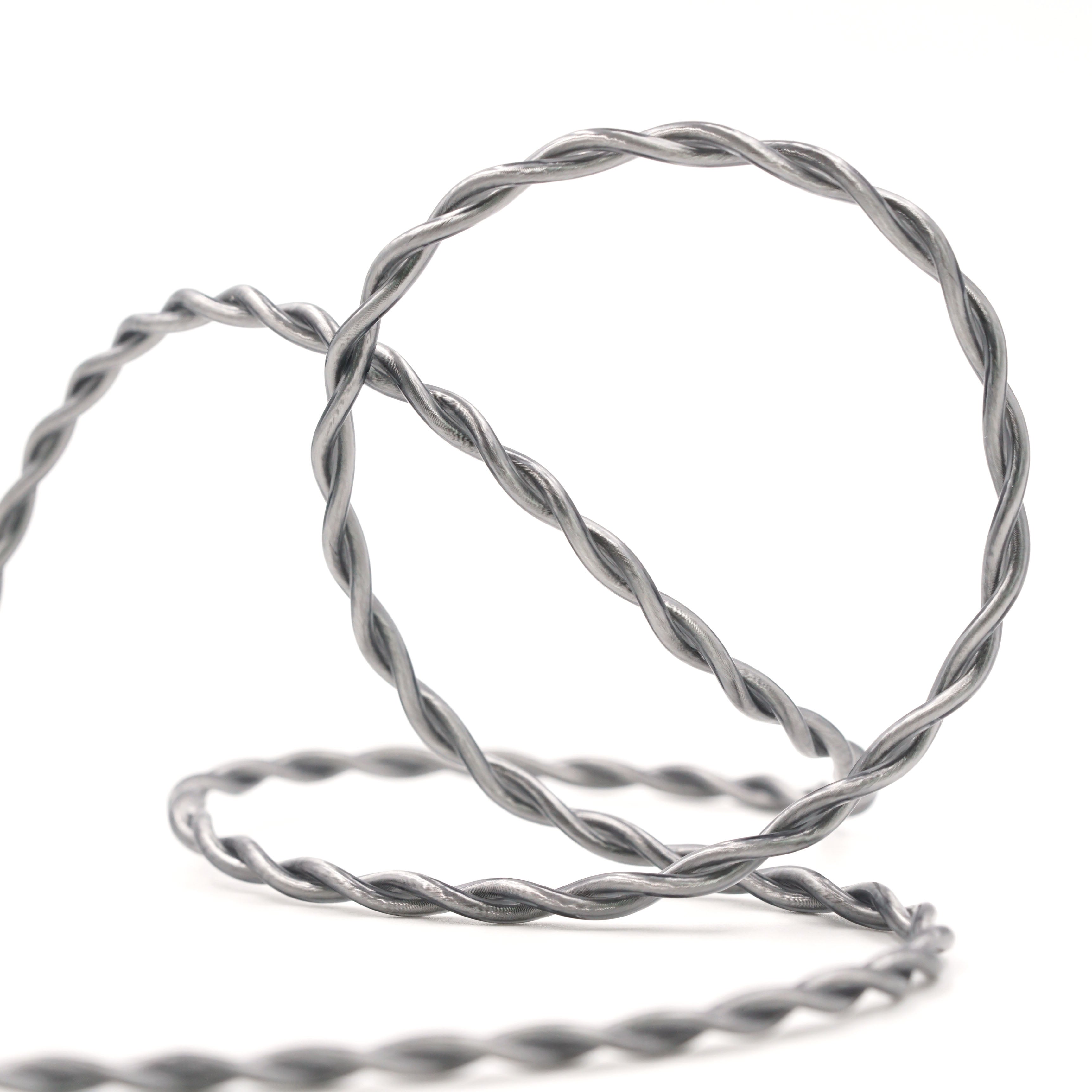 BQEYZ Gray Braided HiFi IEM Earphone Cable - Full-Length View for Durability