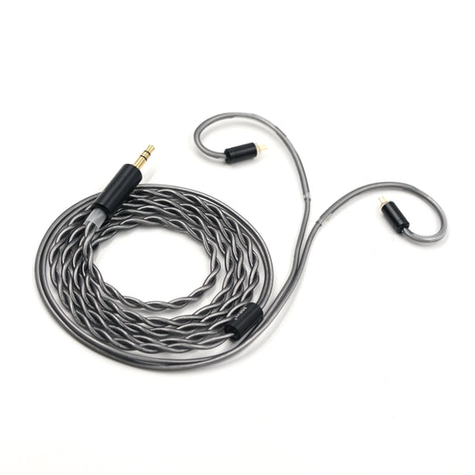 BQEYZ Gray Braided HiFi IEM Earphone Cable - Organized Storage Design