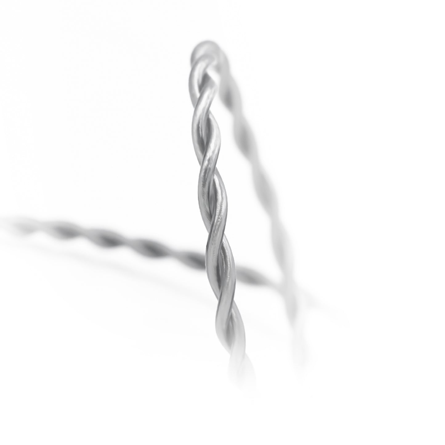 BQEYZ Gray Braided HiFi IEM Earphone Cable - Twisted Structure for Signal Integrity