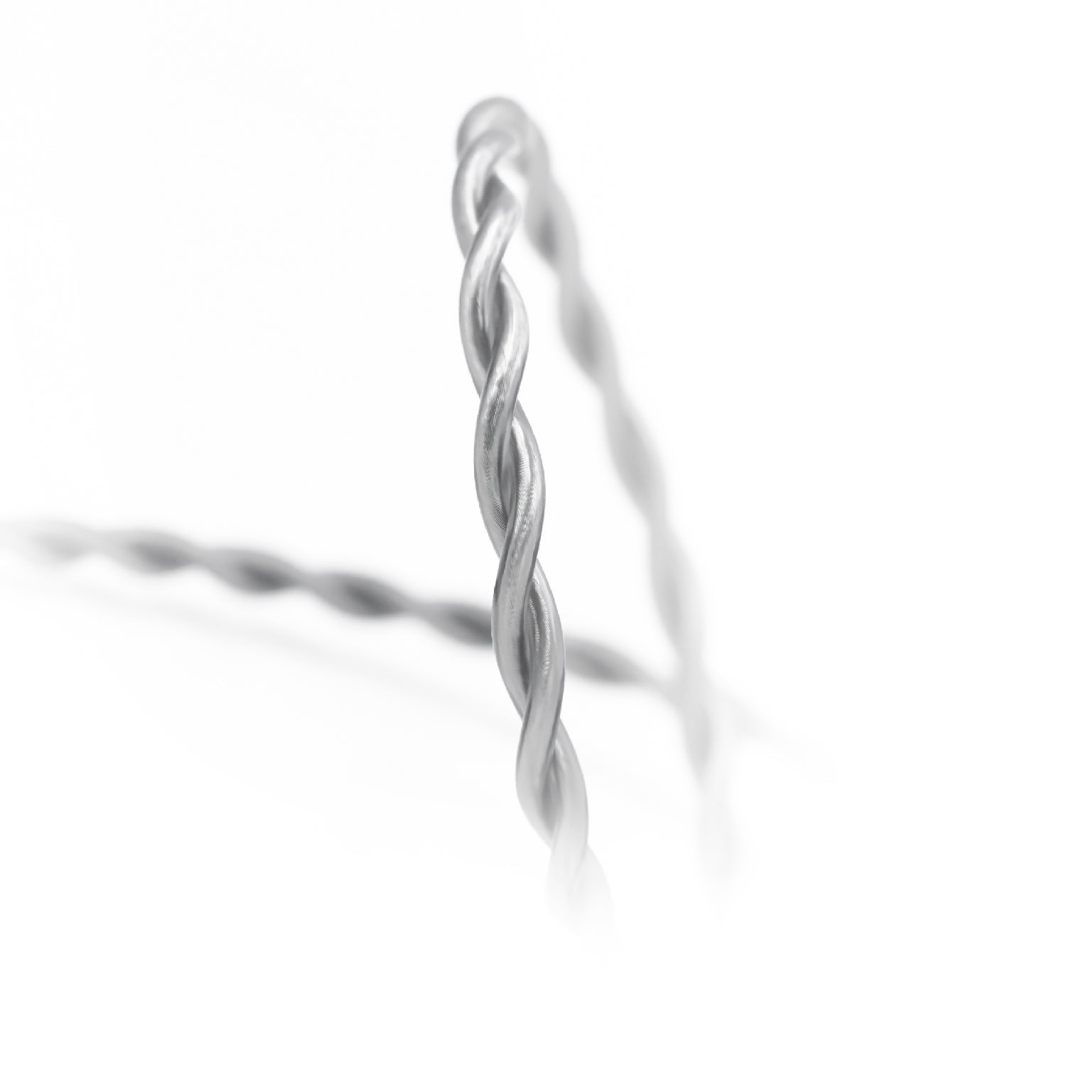 BQEYZ Gray Braided HiFi IEM Earphone Cable - Twisted Structure for Signal Integrity