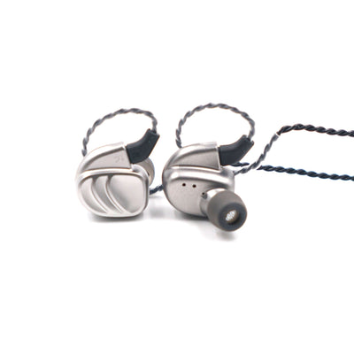 BQEYZ KC2 Silver HiFi IEM Earphone with Braided Cable