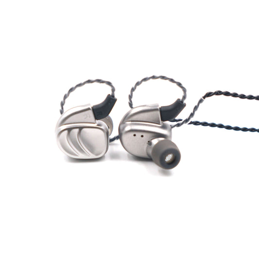BQEYZ KC2 Silver HiFi IEM Earphone with Braided Cable