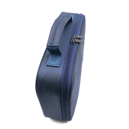 BQEYZ Navy Blue HiFi IEM Earphone Storage Bag - Top View with Handheld Design