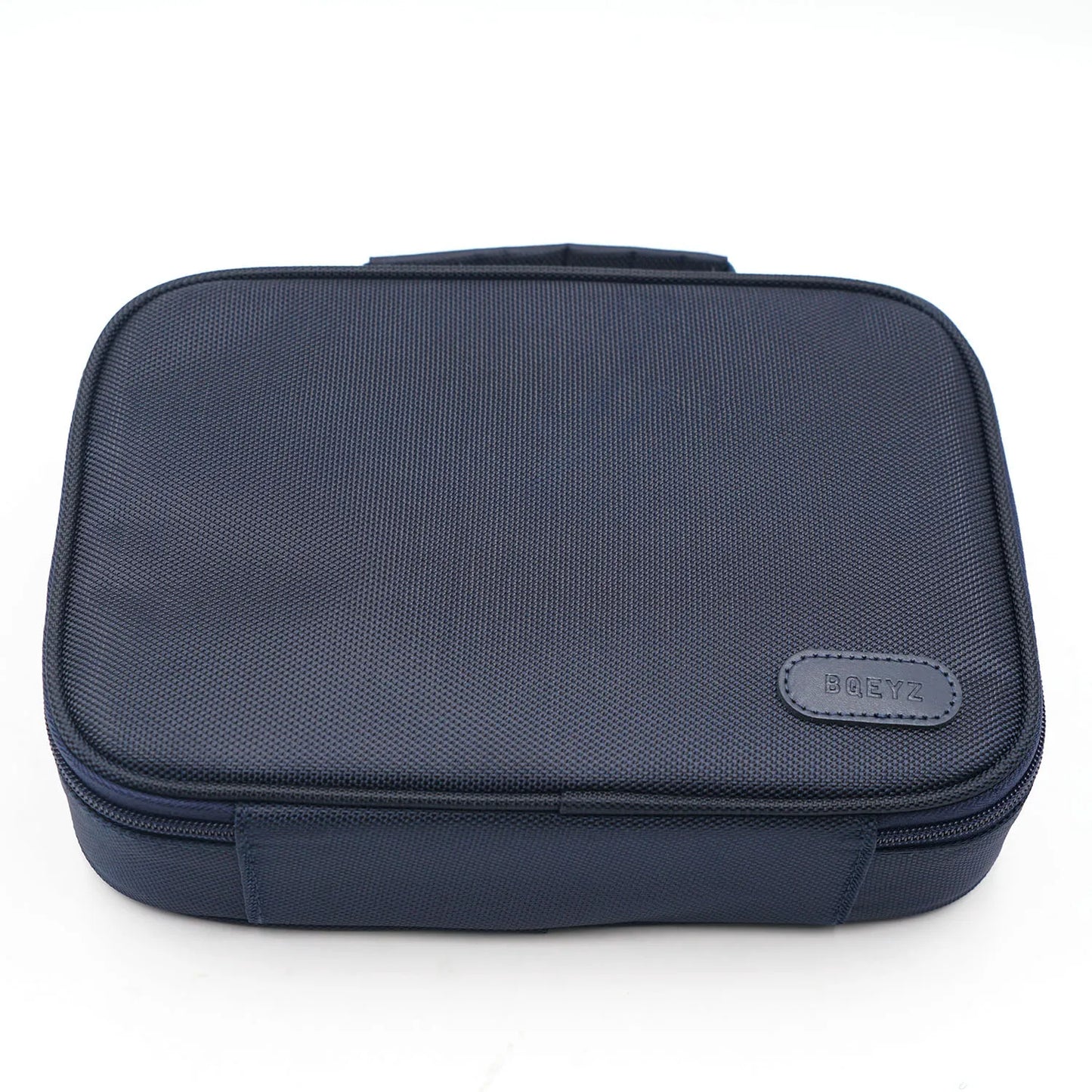 BQEYZ Navy Blue HiFi IEM Earphone Storage Case - Dustproof & Waterproof with Handheld Design for Earphone & Cable Protection